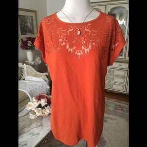 NWOT AVA VIV lace embellished top size 1X  B:141 7/16/26